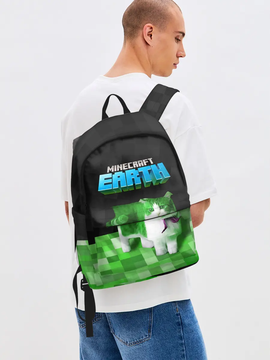 Рюкзак джинсовый / Minecraft EARTH - Котик