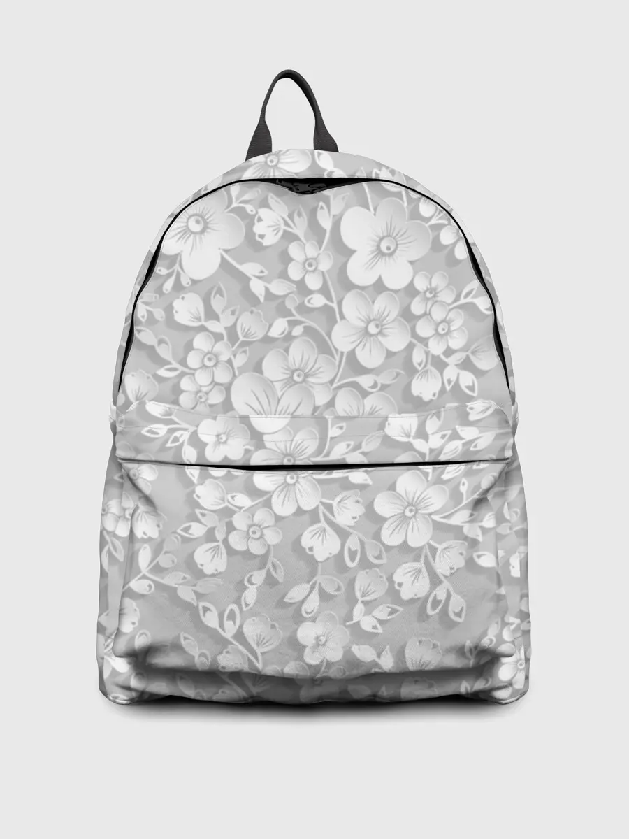 Рюкзак джинсовый / Белые цветы
