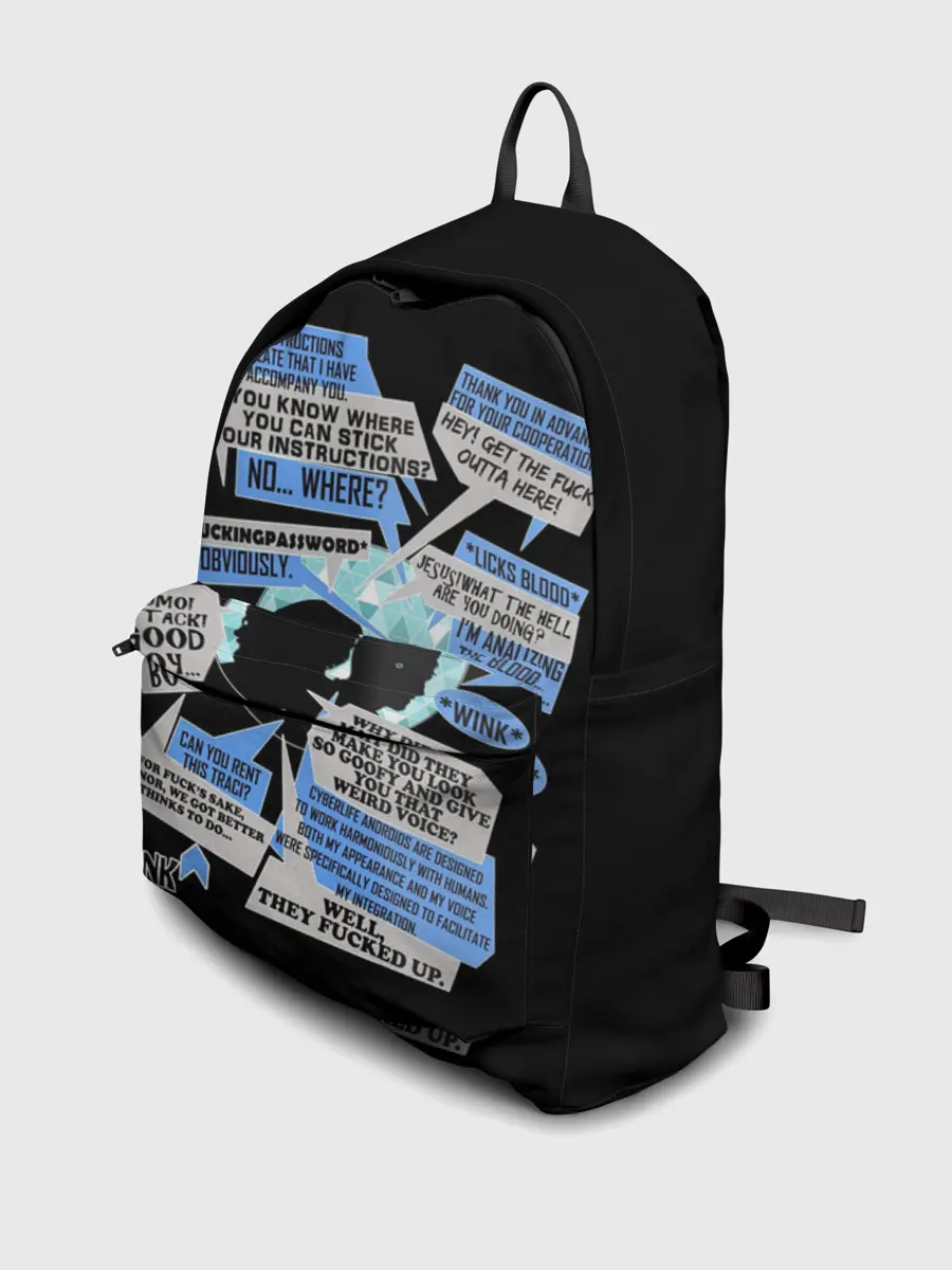 Рюкзак джинсовый / Detroit fan art