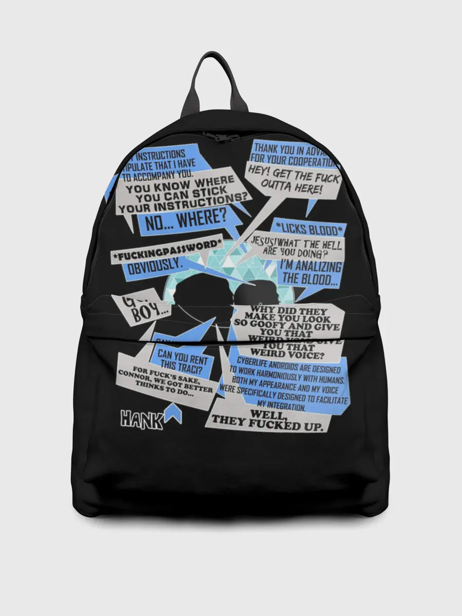 Рюкзак джинсовый / Detroit fan art