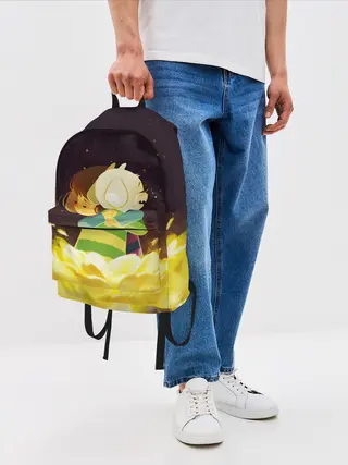 Рюкзак джинсовый / Фриск и Азриэль - UNDERTALE