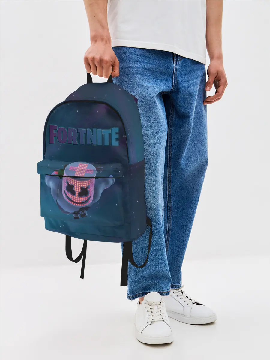 Рюкзак джинсовый / Fortnite x Marshmello