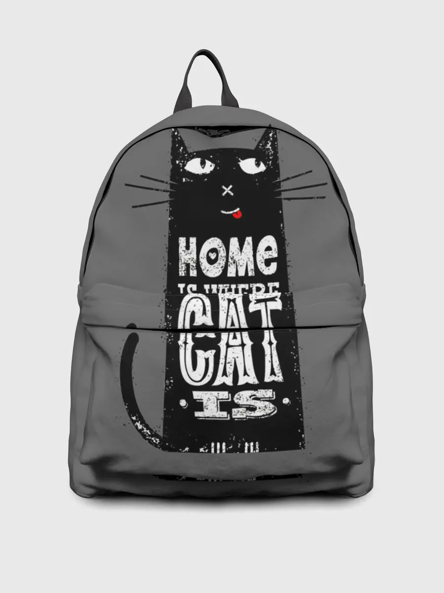 Рюкзак джинсовый / Дом там, где твой кот