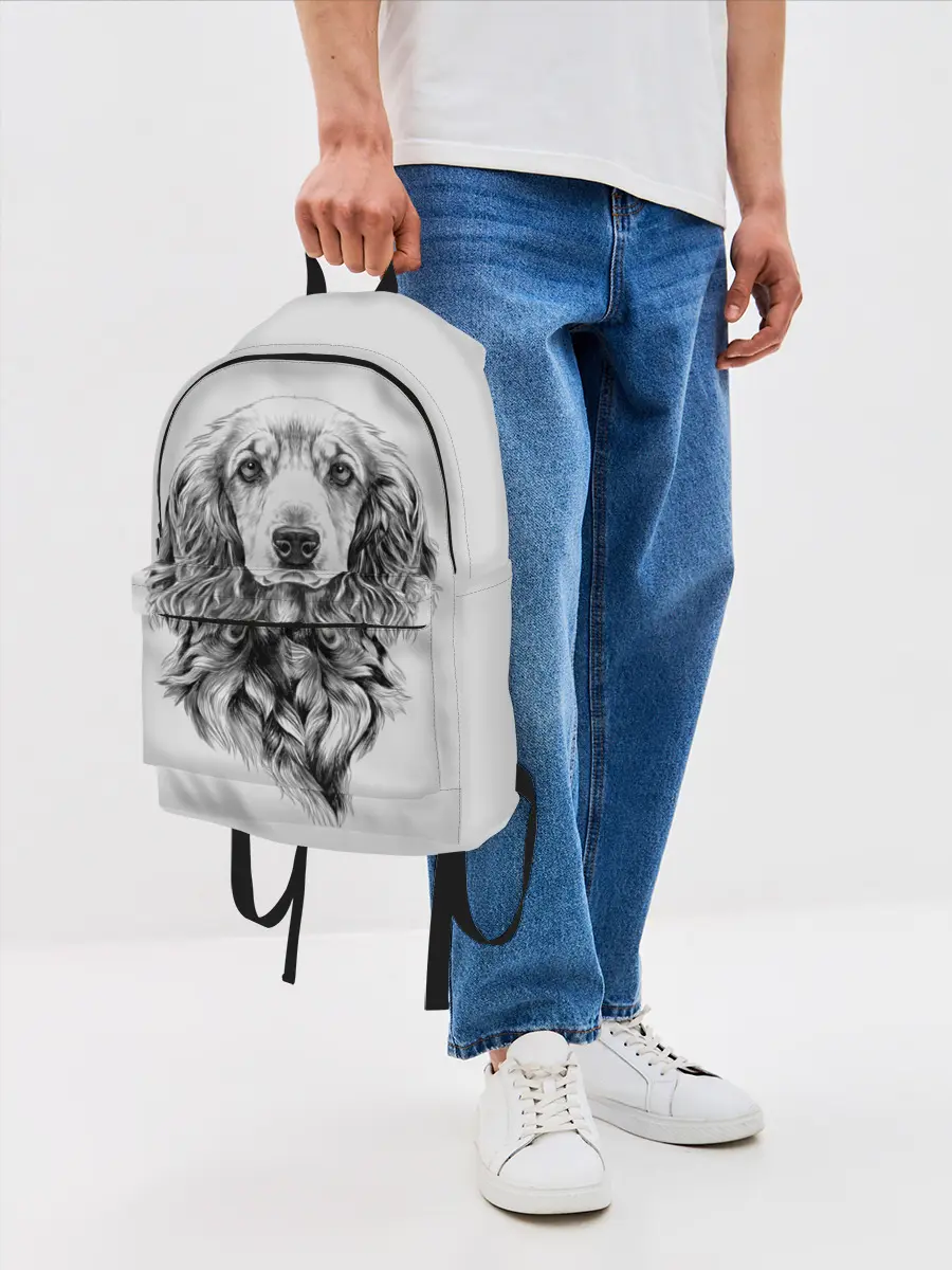 Рюкзак джинсовый / Кокер спаниель