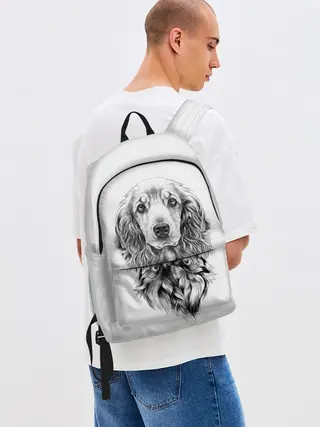 Рюкзак джинсовый / Кокер спаниель