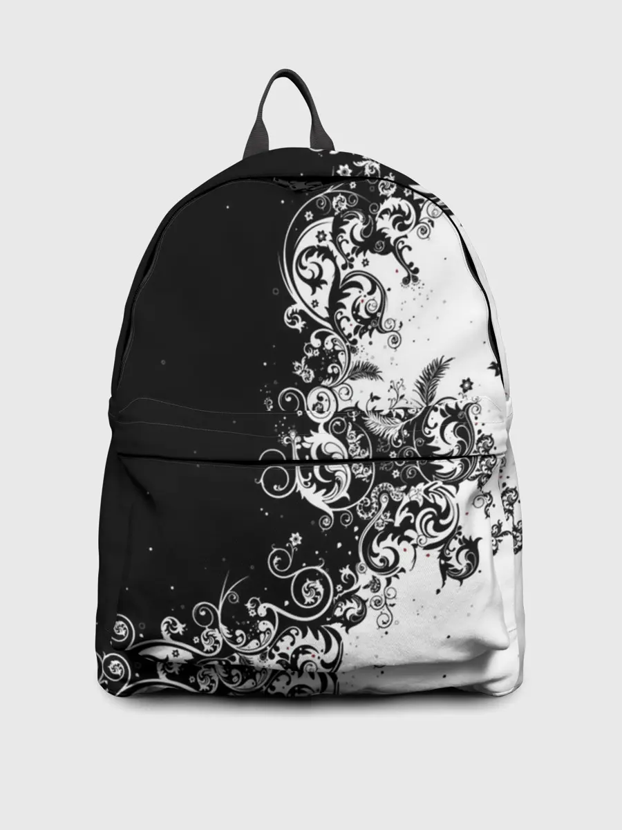 Рюкзак джинсовый / Черно-белый узор.