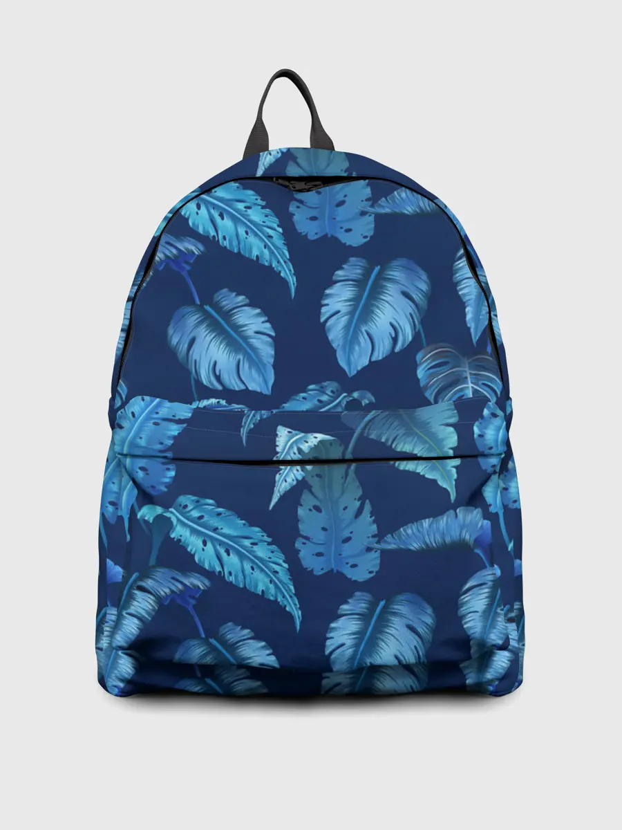 Рюкзак джинсовый / Листья. Ночные тропики
