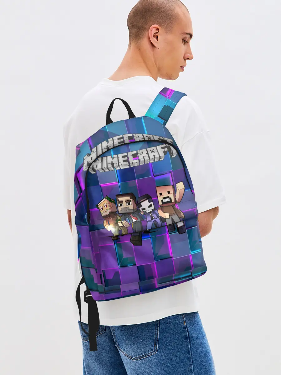 Рюкзак джинсовый / Майнкрафт на скиле