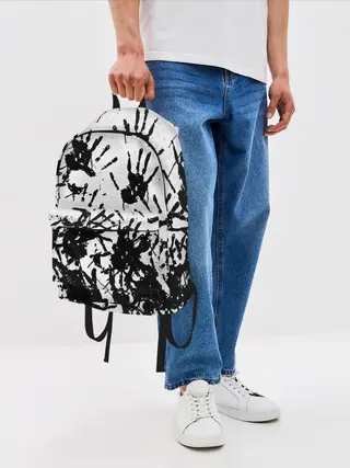 Рюкзак джинсовый / Отпечатки - DEATH STRANDING