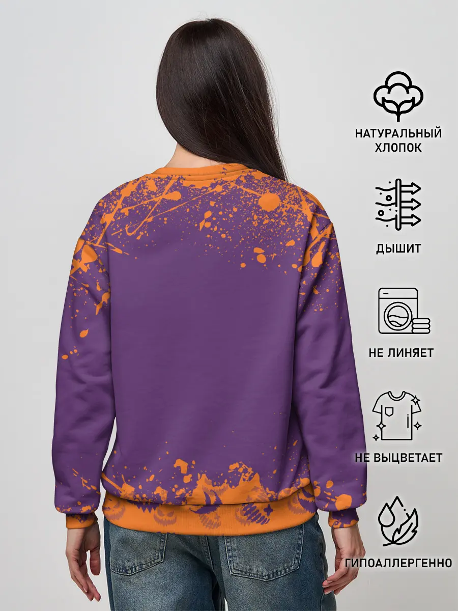 Женский свитшот / МОПС НА ХЭЛЛОУИН