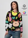 Женский свитшот / Головы милых животных