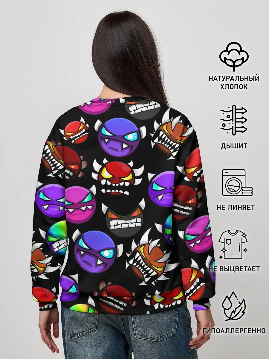 Женский свитшот / Geometry Dash Demons