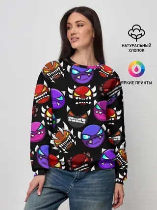 Женский свитшот / Geometry Dash Demons