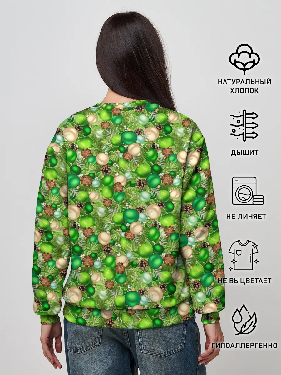 Женский свитшот / Новогодние Игрушки