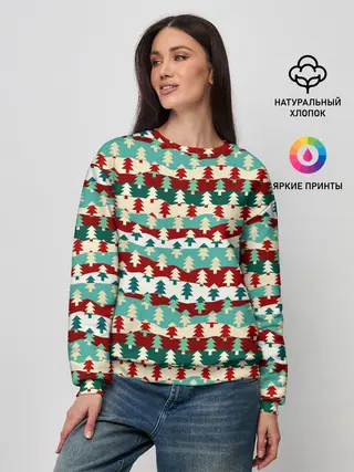 Женский свитшот / Ёлочки