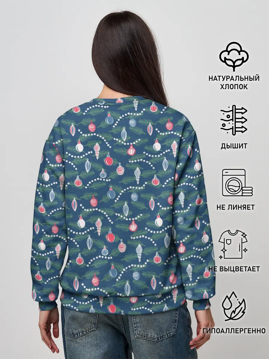 Женский свитшот / Новогодняя Ёлка