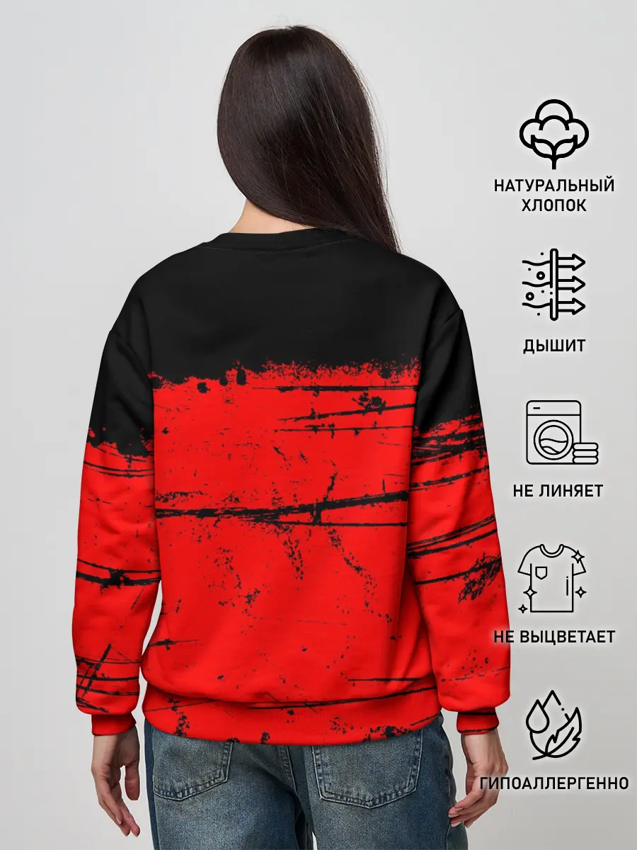 Женский свитшот / КРАСНЫЙ ГРАНЖ | RED GRUNGE