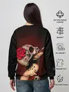 Женский свитшот / Ведьма с красной розой