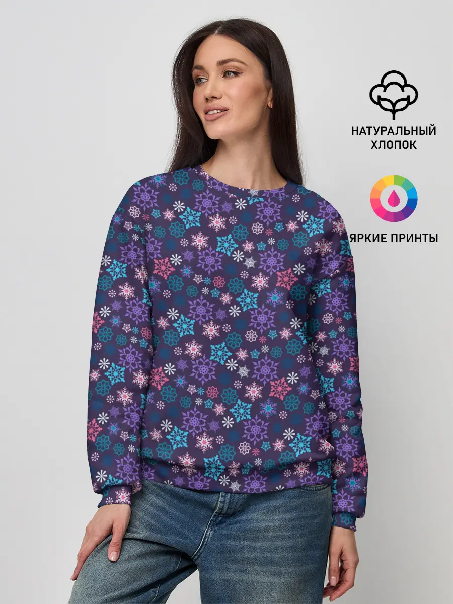 Женский свитшот / Снежные Узоры