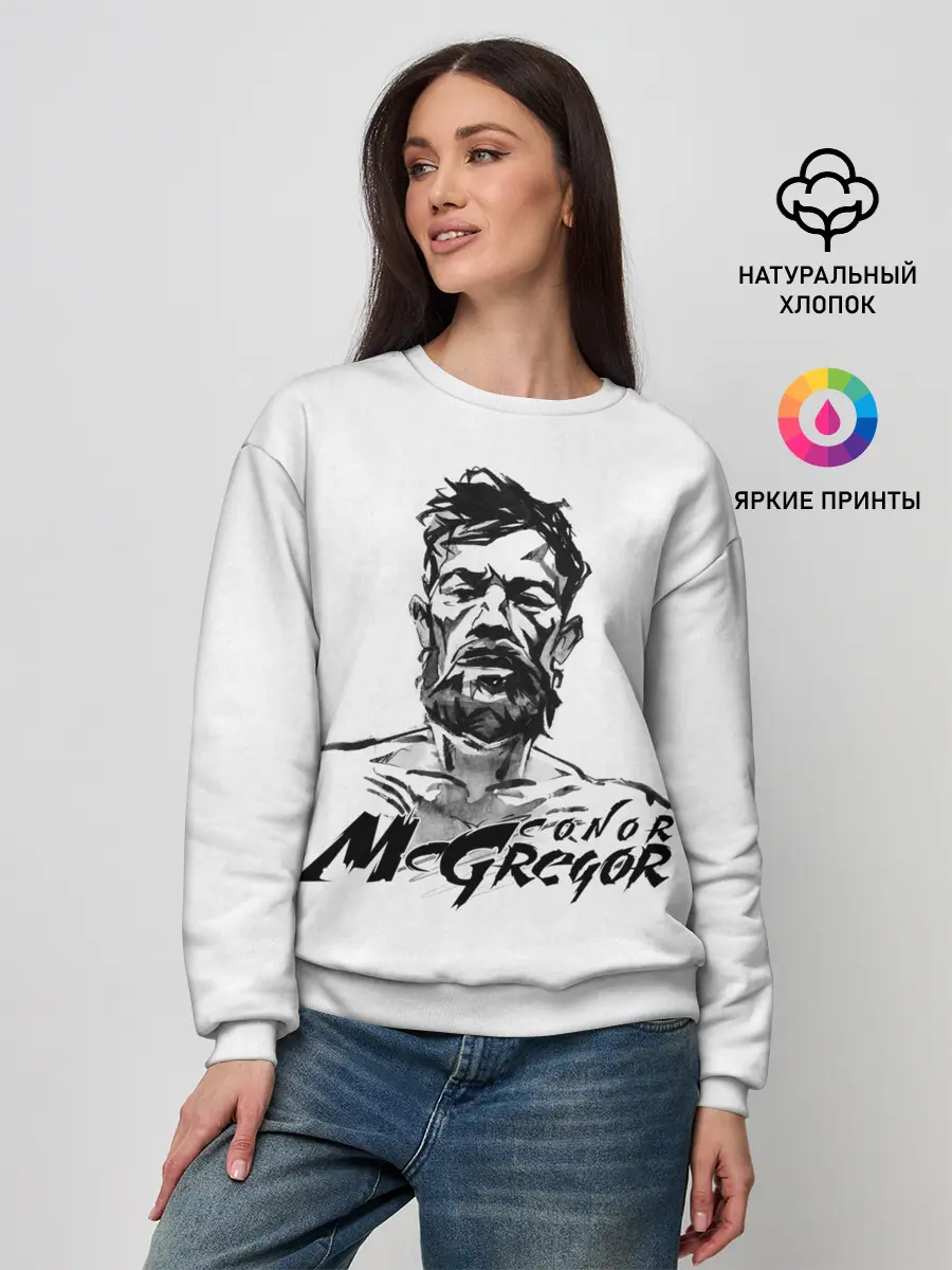 Женский свитшот / Портрет Конор МакГрегора