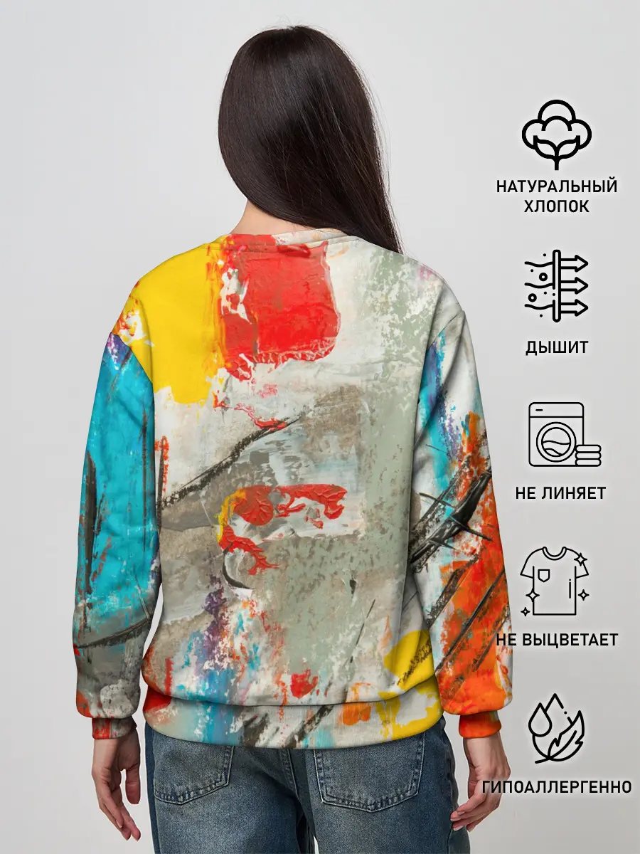 Женский свитшот / Буйство красок 3D