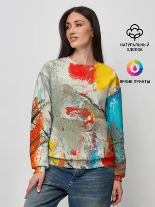 Женский свитшот / Буйство красок 3D