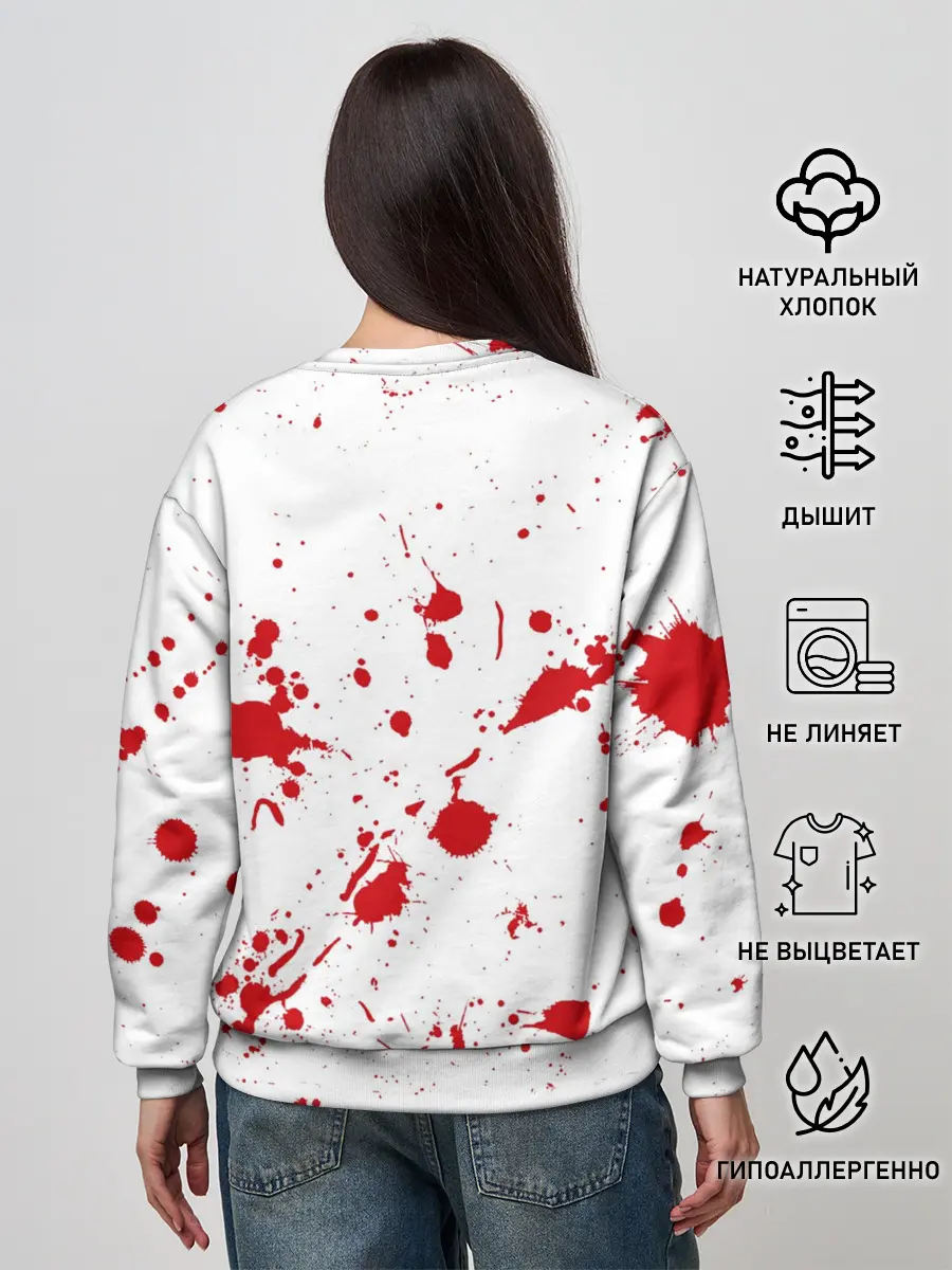 Женский свитшот / Dexter logo Декстер брызги крови