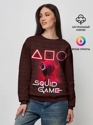 Женский свитшот / SQUID GAME | ИГРА В КАЛЬМАРА СОТРУДНИК