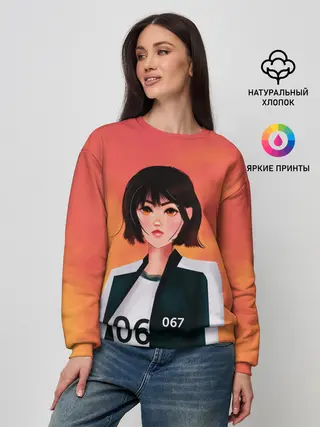 Женский свитшот / Красавица 067