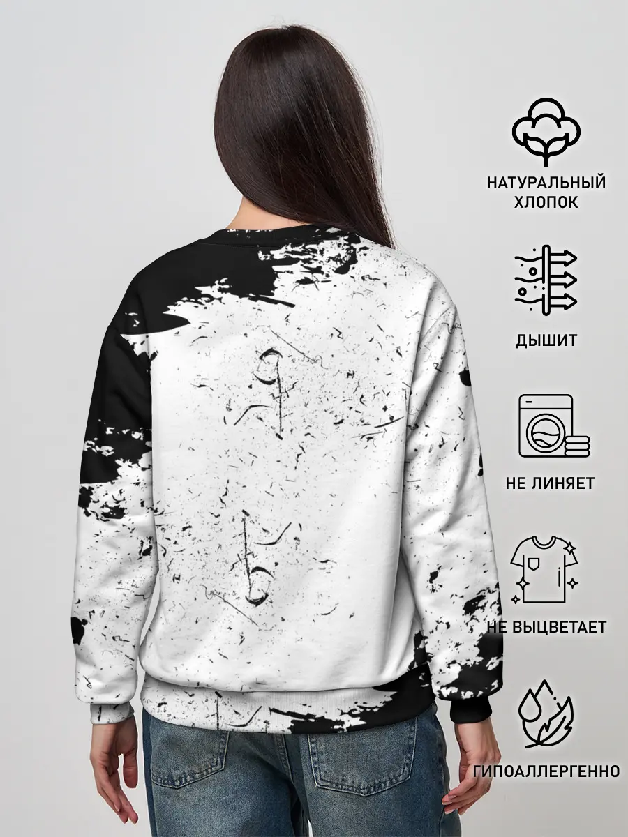 Женский свитшот / Нирвана Рок Группа Гранж ЧБ | Nirvana