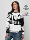 Женский свитшот / Нирвана Рок Группа Гранж ЧБ | Nirvana