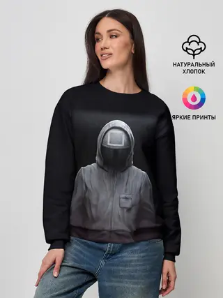 Женский свитшот / ИГРА В КАЛЬМАРА | СОТРУДНИК КВАДРАТ