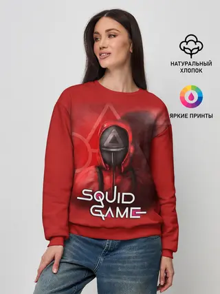 Женский свитшот / ИГРА В КАЛЬМАРА | ТРЕУГОЛЬНИК