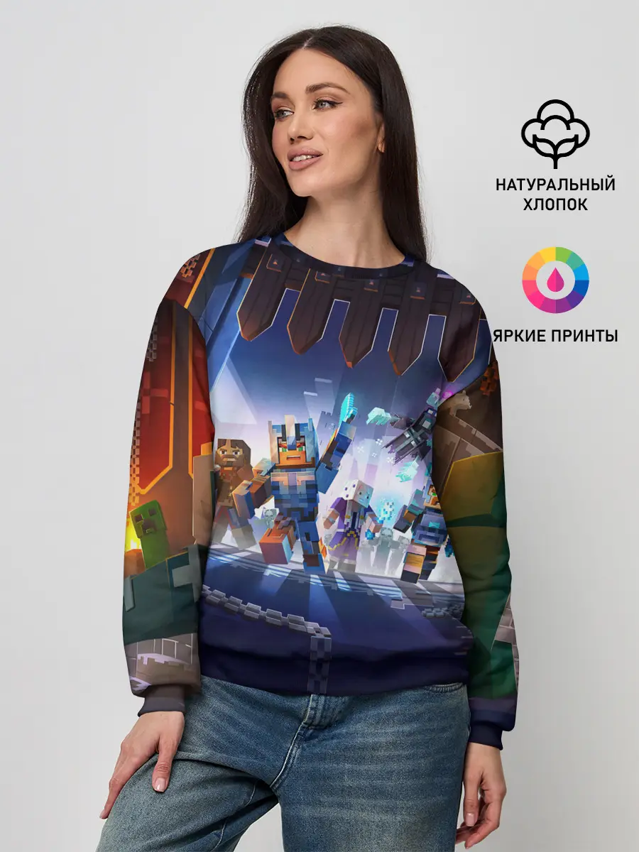 Женский свитшот / MINECRAFT АРМИЯ КРИПЕРОВ