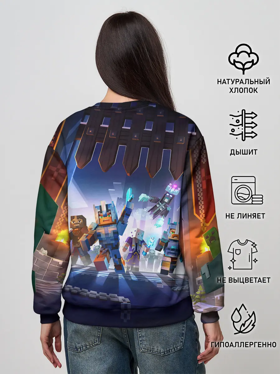 Женский свитшот / MINECRAFT АРМИЯ КРИПЕРОВ