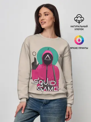 Женский свитшот / Squid game - Игра в кальмара треугольник