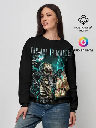 Женский свитшот / Thy Art Is Murder - Human Target