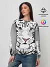 Женский свитшот / Белый снежный тигр