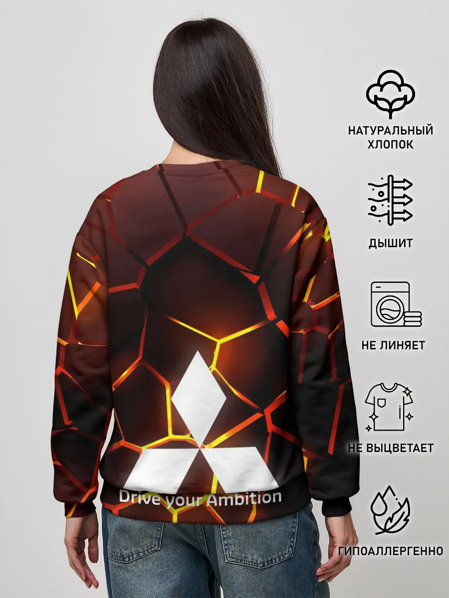 Женский свитшот / 3D плиты с подсветкой | Митсубиси