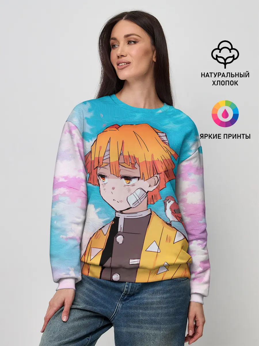 Женский свитшот / КЛИНОК РАССЕКАЮЩИЙ ДЕМОНОВ, ЗЕНИТЦУ