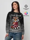 Женский свитшот / Keep calm and Merry Christmas
