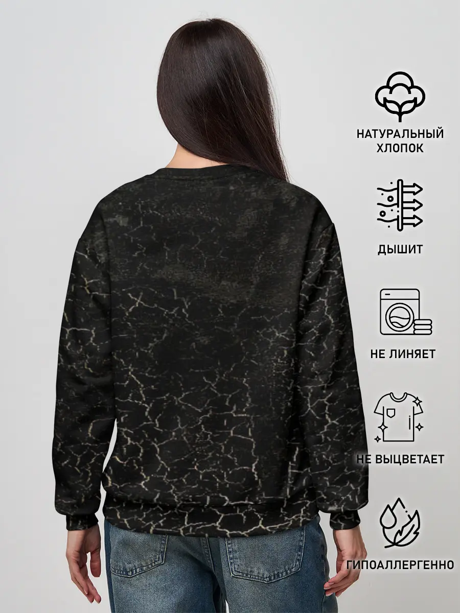 Женский свитшот / Квадрат Малевича как фон