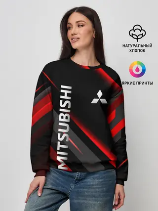 Женский свитшот / Геометрия митсубиси