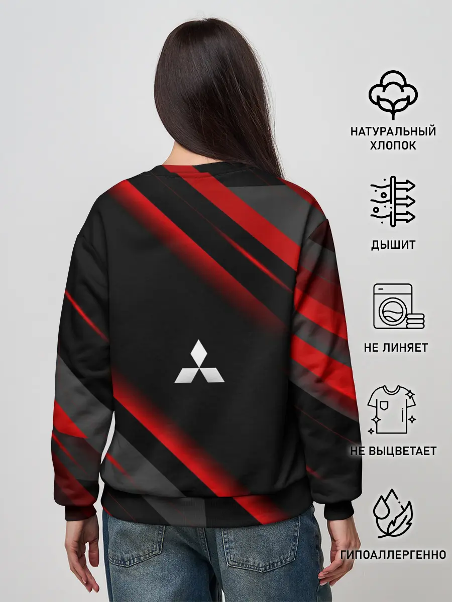 Женский свитшот / Митсубиси геометрия