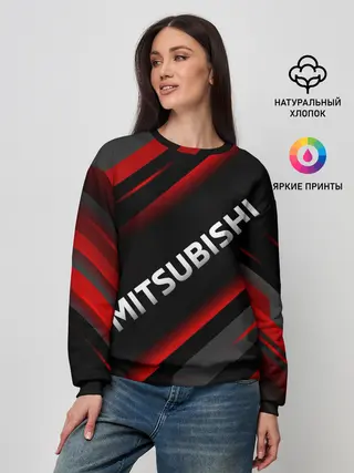 Женский свитшот / Митсубиси геометрия