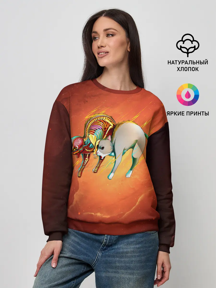 Женский свитшот / Cat 50/50