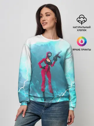 Женский свитшот / ОХРАНА НА ЧЕКУ | ТРЕУГОЛЬНИК