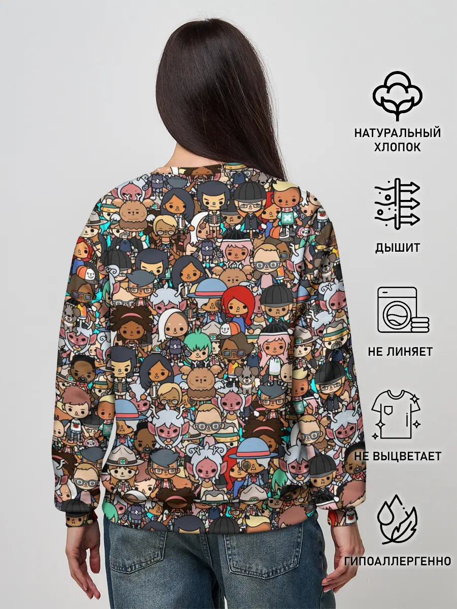 Женский свитшот / Toca Boca game | Тока бока