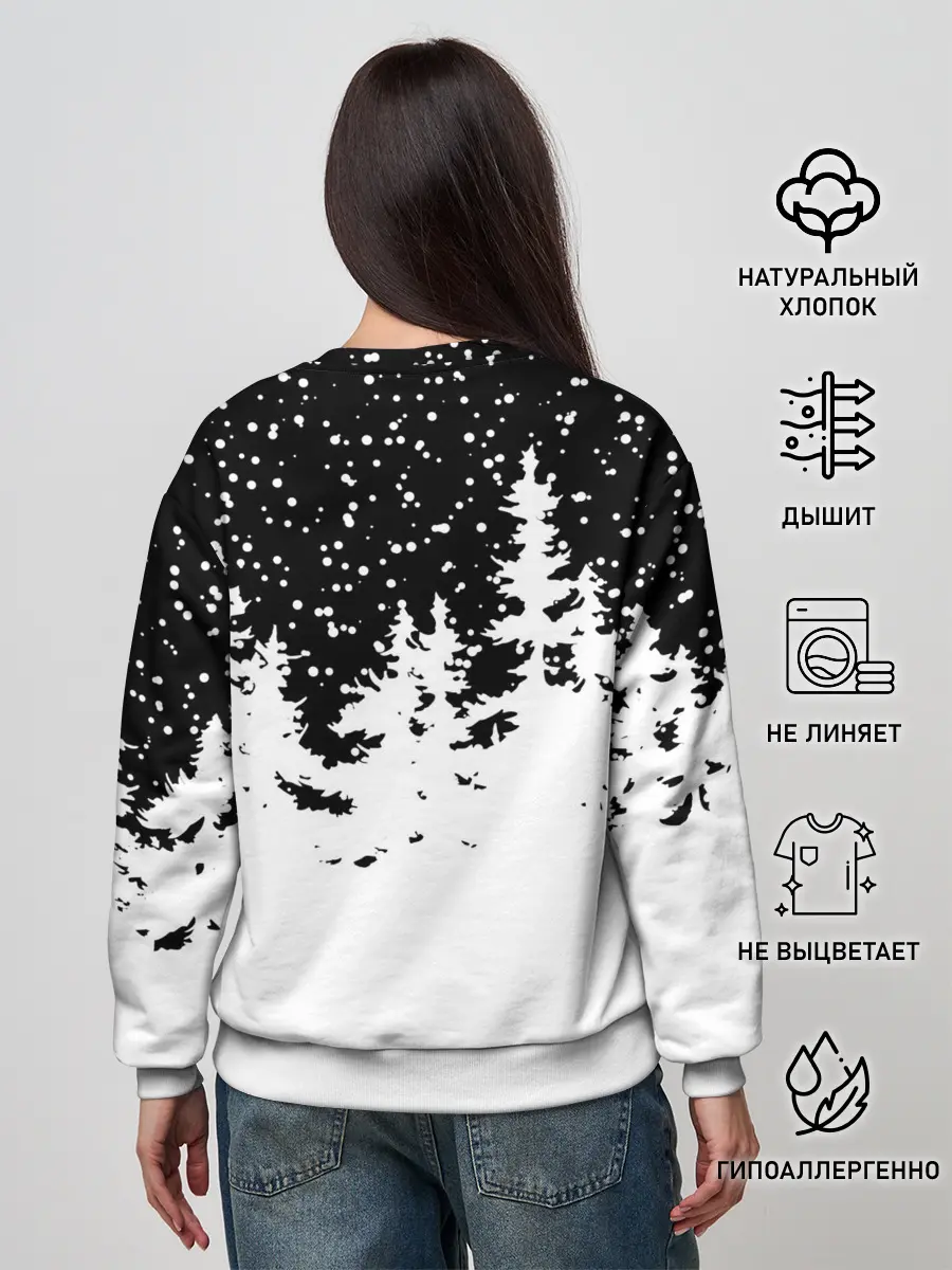 Женский свитшот / Тигр в шубе Санта Клауса