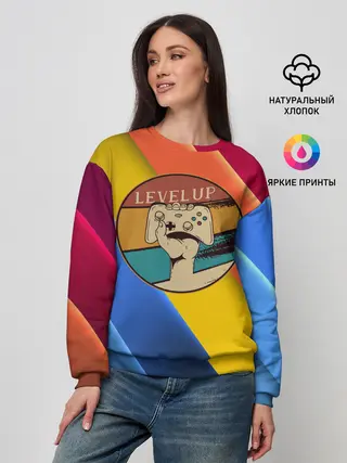 Женский свитшот / Джойстик | Level Up
